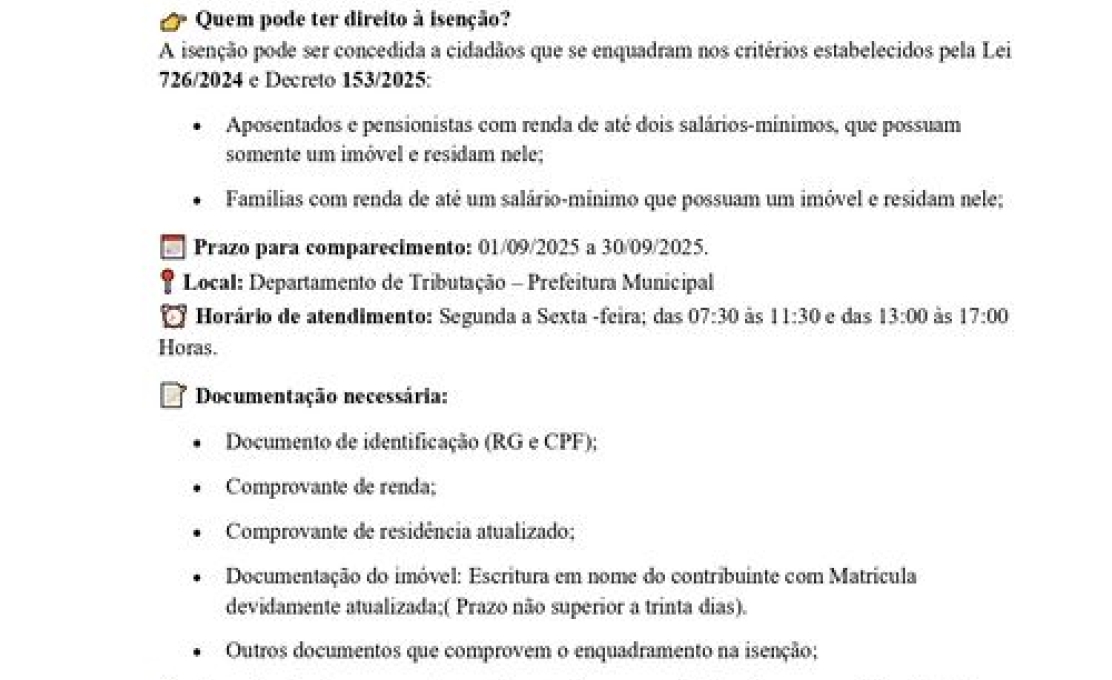 Isenção Iptu