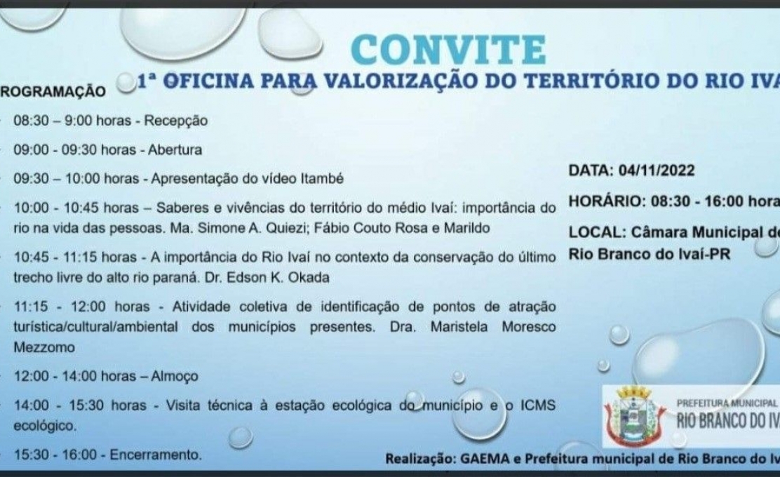 Convite Gaema E Prefeitura Municipal De Rio Branco Do IvaÍ